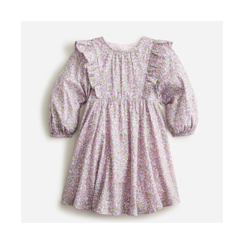 J. CREW Girl's Long Sleeve Ruffle Shoulder Shimmery Dress Size 12